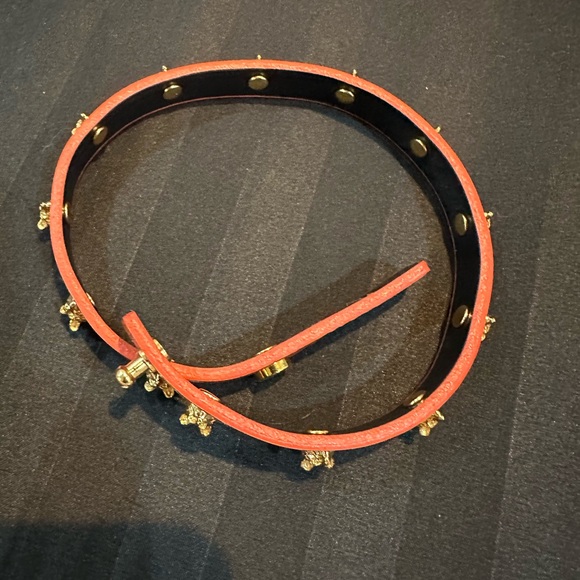 Tory Burch Orange Gold Fox Wrap Bracelet - Picture 2 of 4